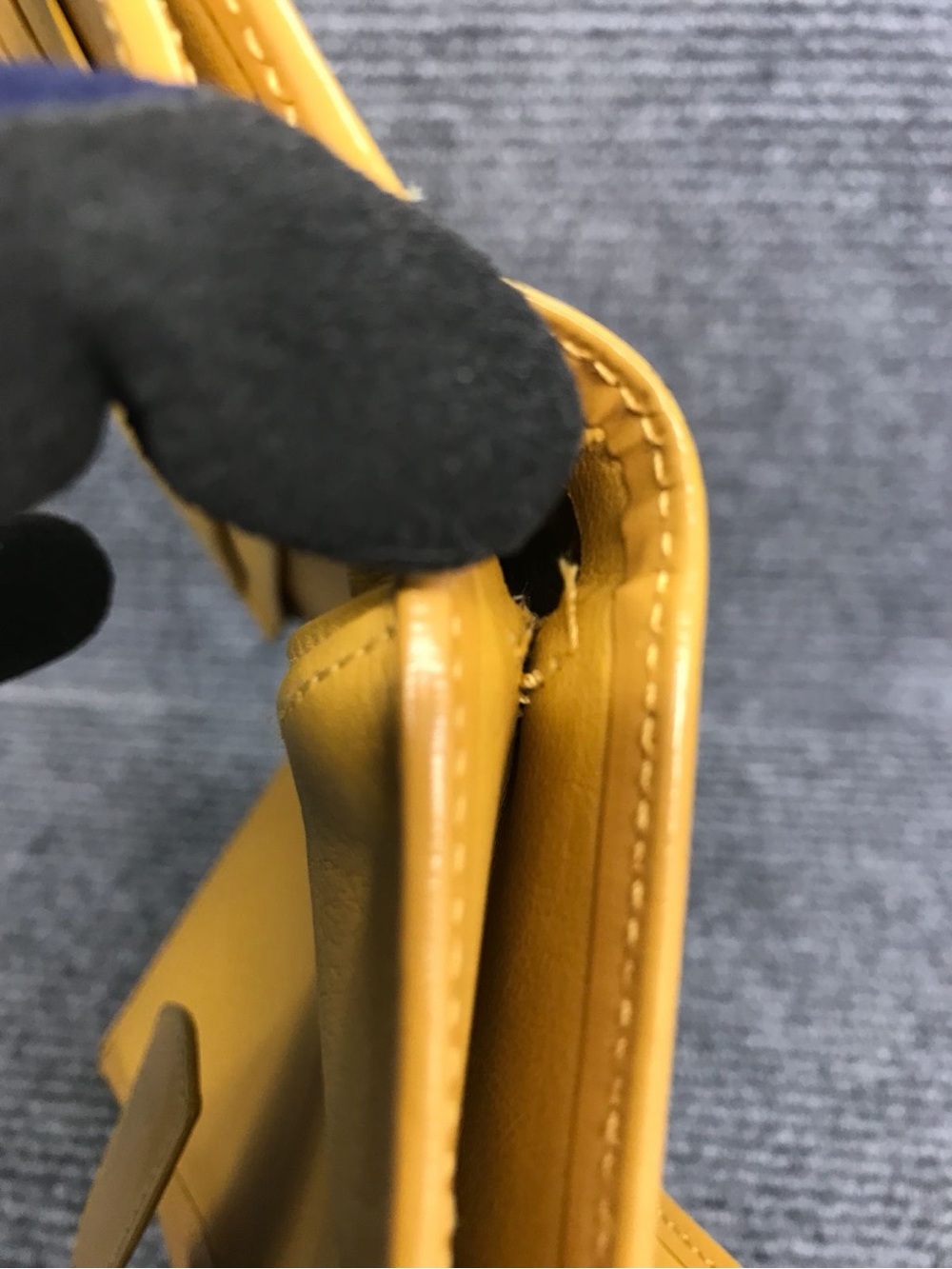 Loewe Vintage Mustard Yellow Leather Continental Wallet Snap Closure - Picture 11 of 15